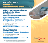 ProQuest Eylül Ayı Eğitim Seminerleri