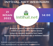 İntihal.net Akademide Farkındalık ve Arayüz Eğitimi Webinarına Davetlisiniz