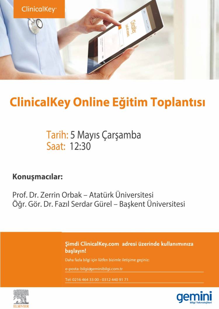 Elsevier ClinicalKey Webinar : 5 Mayıs 2021