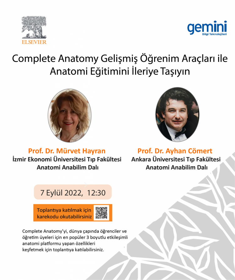 Elsevier Complete Anatomy Webinarına Davetlisiniz - 7 Eylül 2022