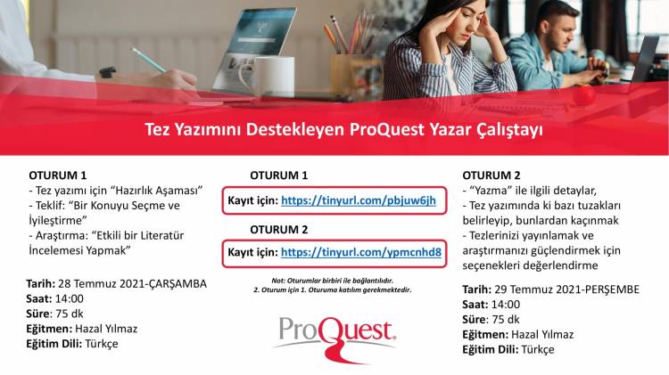 Tez Yazımını Destekleyen ProQuest Yazar Çalıştayı