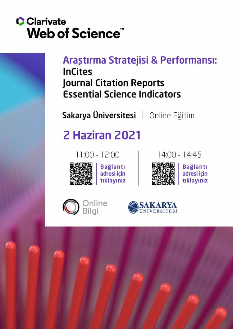 Webinar: Journal Citation Reports & Essential Science Indicators= JIF, Q değerleri, Bilimsel Trendler